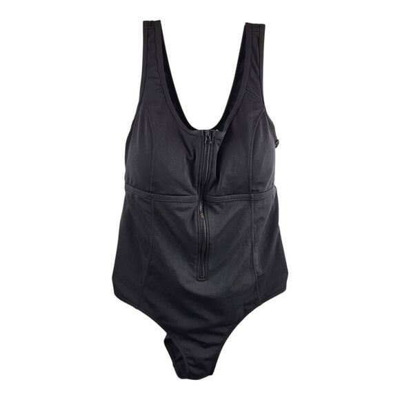 ArteSanDs Black Size 12+ One Piece Swimsuit Front Black Zipper Multi Fit Cup - Picture 5 of 16